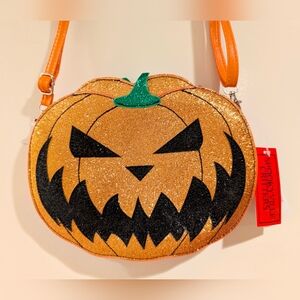Jack-o-Lantern 2 Faced Crossbody Purse NWT
